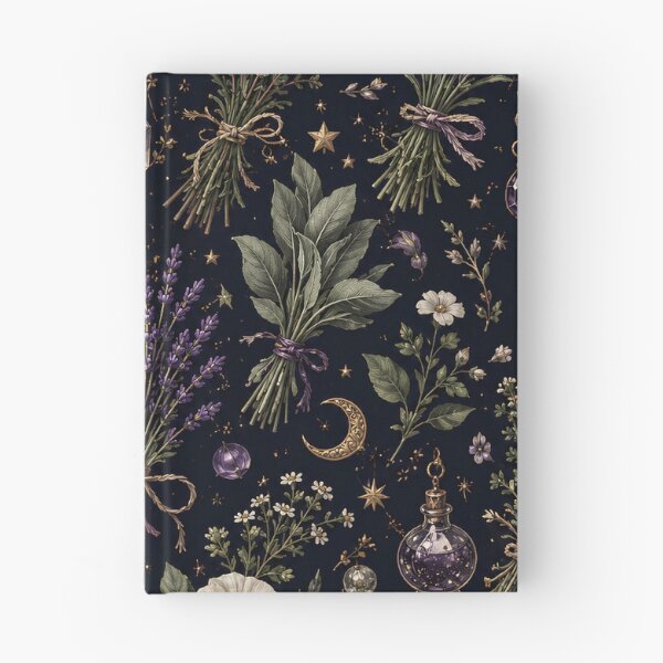 Item preview, Celestial Herb Garden – Witchy Botanical Apothecary Pattern designed and sold by LunarRavenWolf.