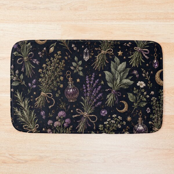 Item preview, Celestial Herb Garden – Witchy Botanical Apothecary Pattern designed and sold by LunarRavenWolf.