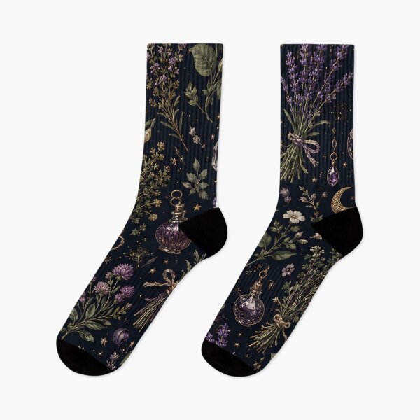 Item preview, Celestial Herb Garden – Witchy Botanical Apothecary Pattern designed and sold by LunarRavenWolf.