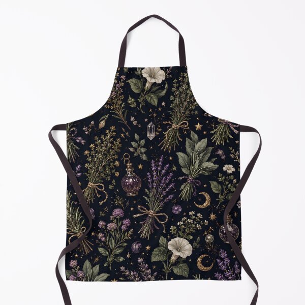 Item preview, Celestial Herb Garden – Witchy Botanical Apothecary Pattern designed and sold by LunarRavenWolf.