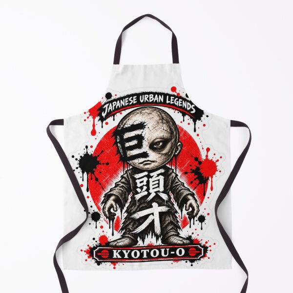 Item preview, Kyotou-O Japanese Yokai Giant Head Art – Urban Legend Horror Kanji Design designed and sold by Handcan.