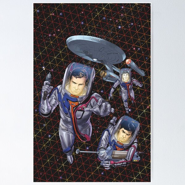 Item preview, Starfleet Sci-Fi Space Exploration: Retro USS Enterprise Silhouette and Live Long and Prosper Fan Art designed and sold by benja-08.