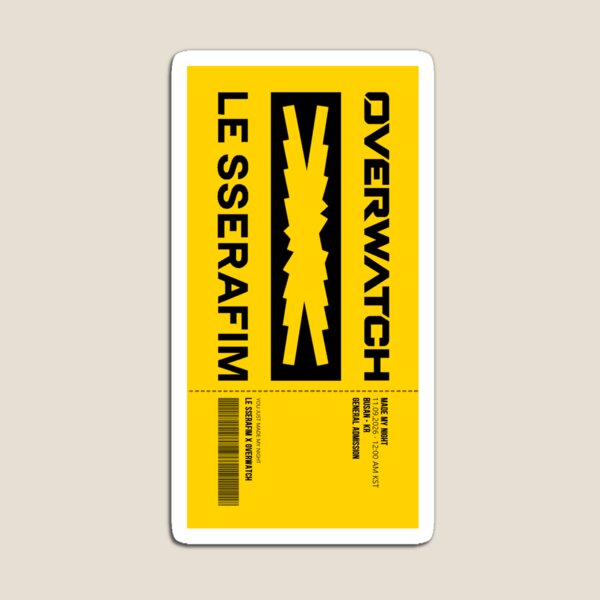 Item preview, LE SSERAFIM x Overwatch - Made My Night Ticket designed and sold by AntiFr4gile.
