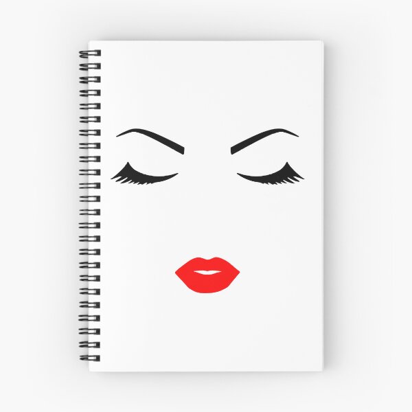 Item preview, Pretty Girl Face Minimalist Art White Black Red Shapes Mania designed and sold by Shapes-Mania.