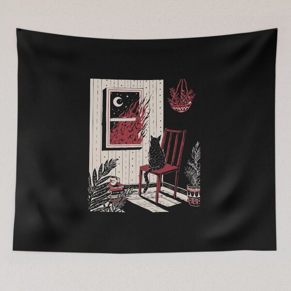 Item preview, Burning Window Cat designed and sold by nanwy.