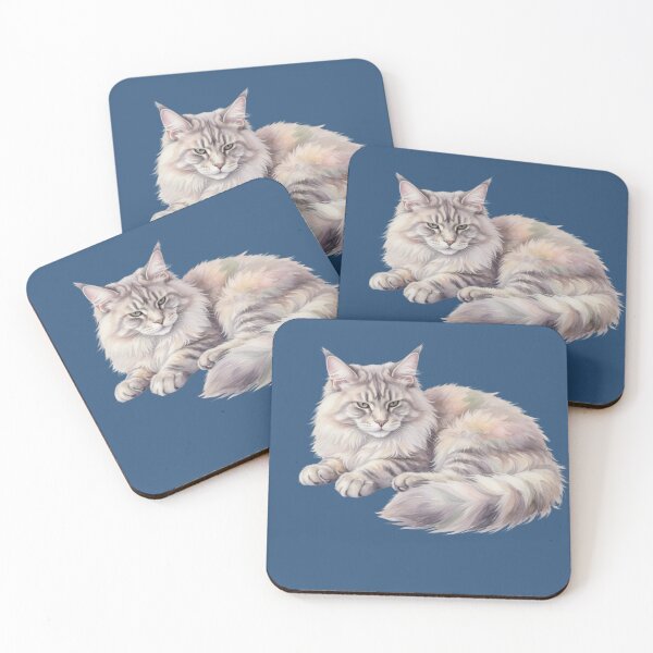 Item preview, Watercolor Maine Coon Cat designed and sold by design-rebell.