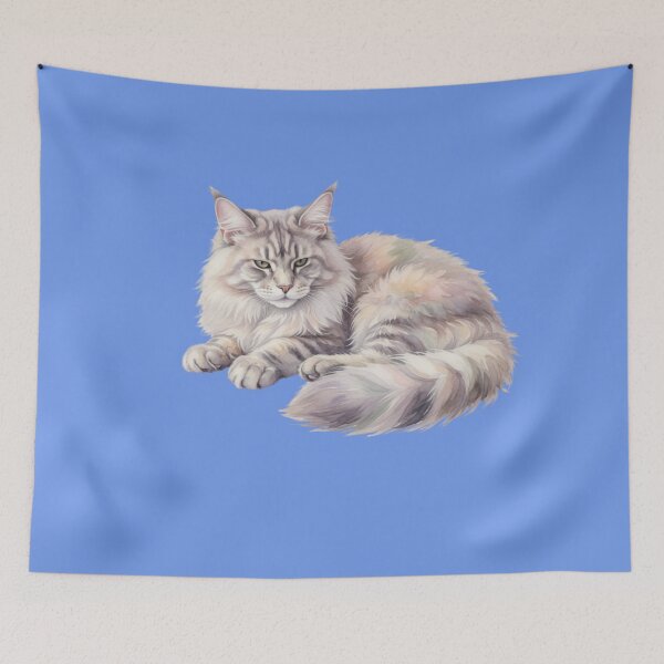 Item preview, Watercolor Maine Coon Cat designed and sold by design-rebell.