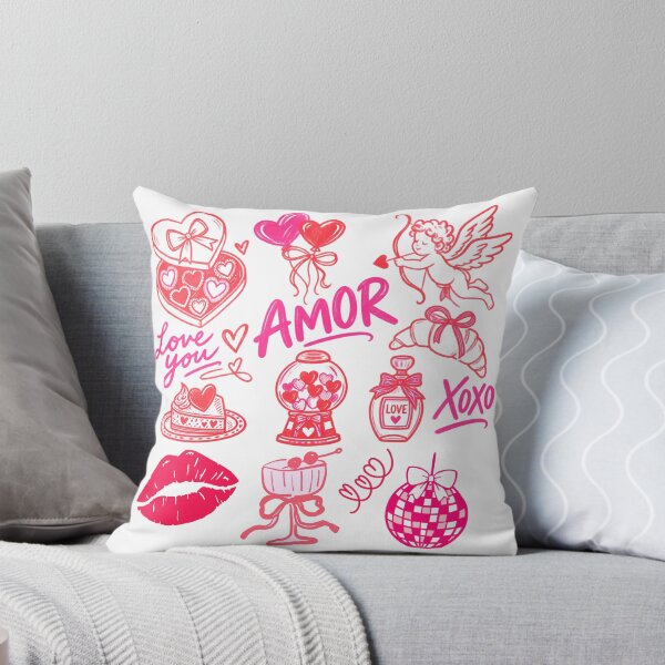 Item preview, Amor Womens Valentine's Day XOXO Hot Pink Doodles Hearts Cupid designed and sold by JaymeOctober.