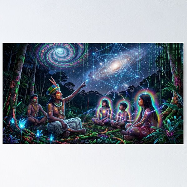 Item preview, Visions of the Spirit · Sacred Medicine and Spiritual Psychedelic Art designed and sold by RoninGangStudio.
