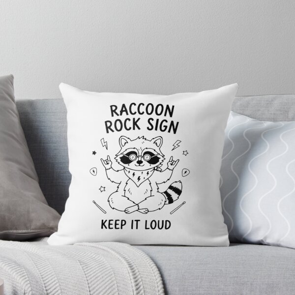 Item preview, Raccoon Rock Sign Keep It Loud Funny Heavy Metal designed and sold by Brexmore3.