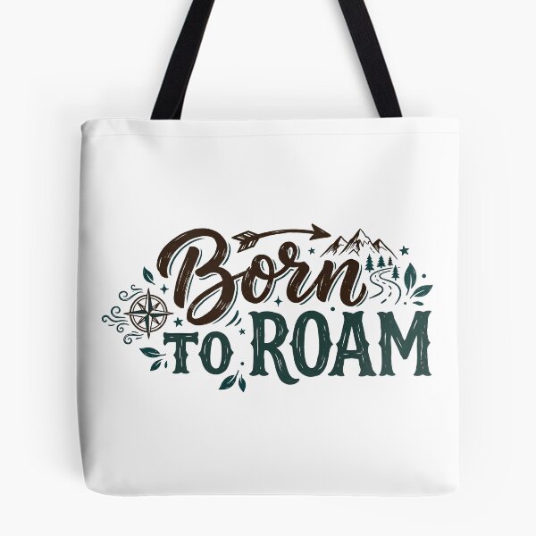 Item preview, Vintage Born To Roam Retro Adventure Quote Art designed and sold by BobaBunny76.