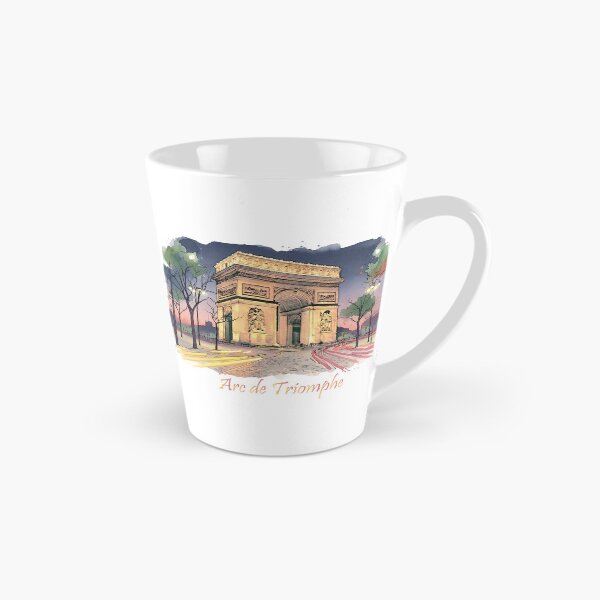 Item preview, Arc de Triomphe Paris France Nightlights Watercolor Art designed and sold by NareArt.