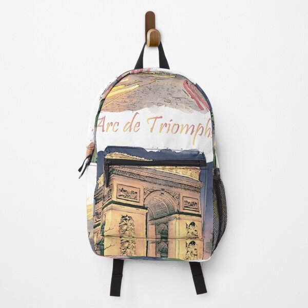 Item preview, Arc de Triomphe Paris France Nightlights Watercolor Art designed and sold by NareArt.