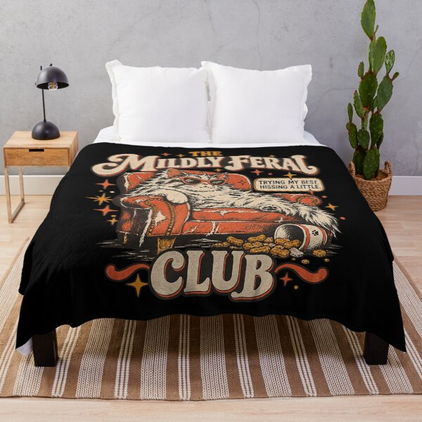 Item preview, The Mildly Feral Club Funny Retro Cat designed and sold by NoeValdric.
