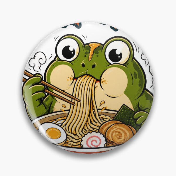 Item preview, Grumpy Frog Eating Ramen designed and sold by 21degrees-club.