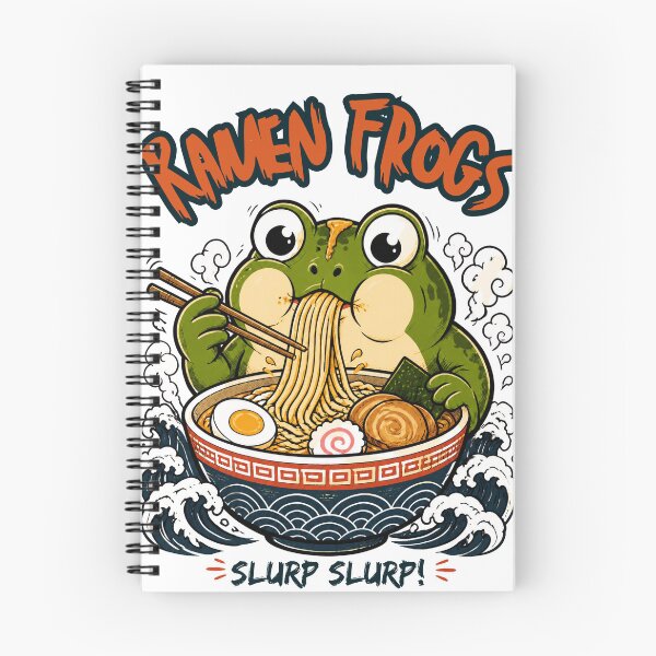 Item preview, Grumpy Frog Eating Ramen designed and sold by 21degrees-club.