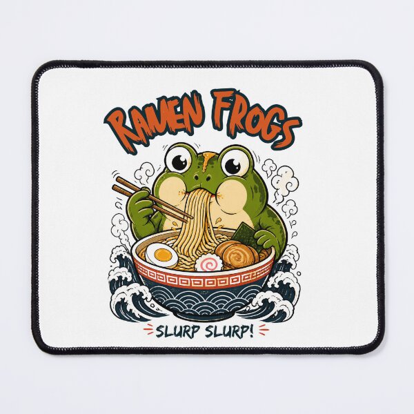 Item preview, Grumpy Frog Eating Ramen designed and sold by 21degrees-club.