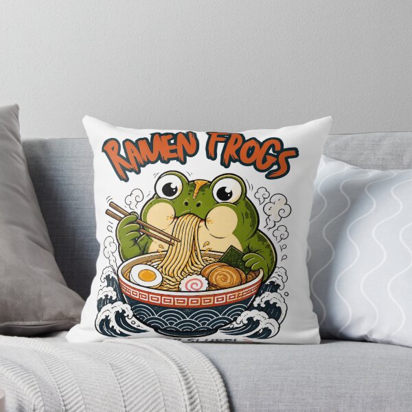 Item preview, Grumpy Frog Eating Ramen designed and sold by 21degrees-club.