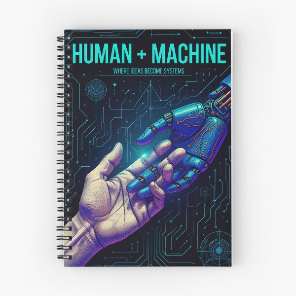 Item preview, Human + Machine – Where Ideas Become Systems designed and sold by Origamoart.