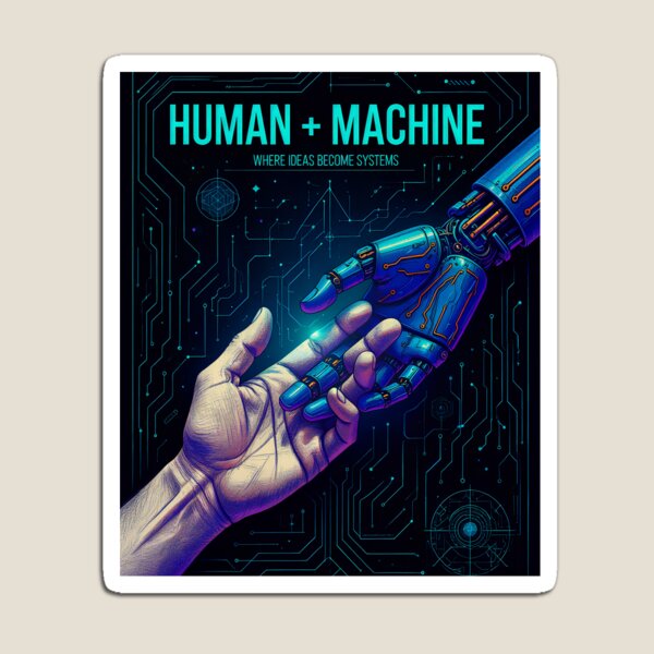 Item preview, Human + Machine – Where Ideas Become Systems designed and sold by Origamoart.