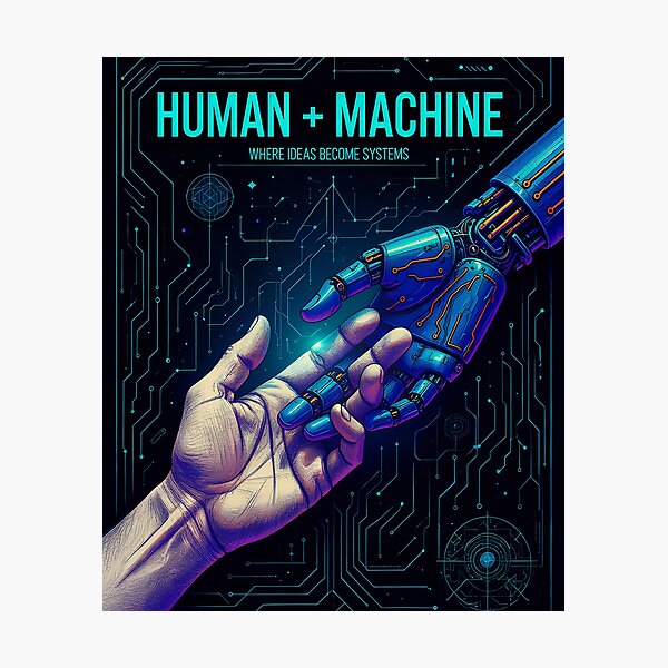 Item preview, Human + Machine – Where Ideas Become Systems designed and sold by Origamoart.