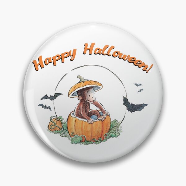 Item preview, Curious George Halloween Pumpkin designed and sold by VelourEmber.