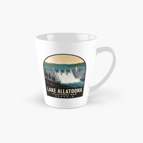 Item preview, Lake Allatoona Dam Vintage WPA Travel Badge Sticker Georgia designed and sold by DetourDgn.