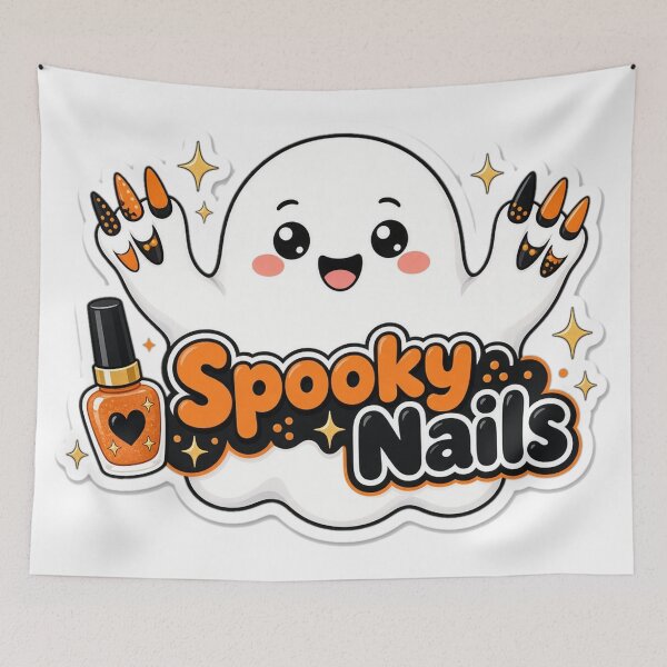 Item preview, Nail Tech Halloween Spooky Nails Ghost designed and sold by Soft Merch.