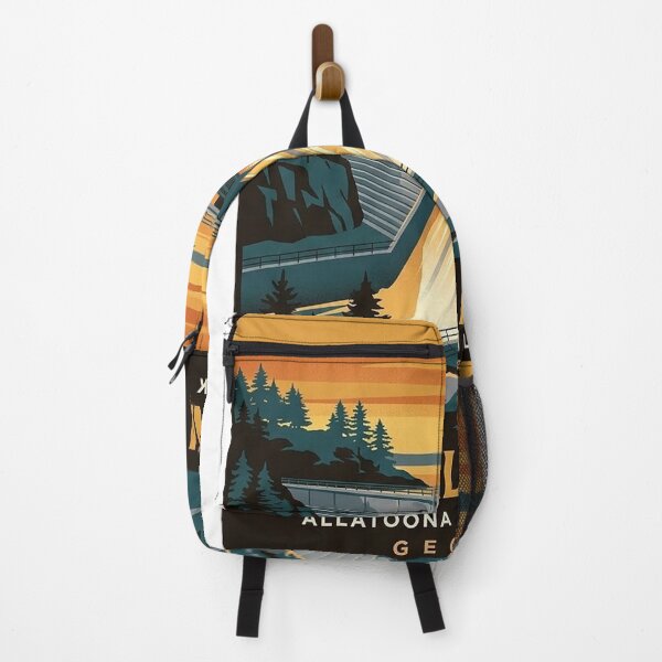 Item preview, Allatoona Dam Sunset Vintage Poster Sticker Lake Allatoona Georgia designed and sold by DetourDgn.