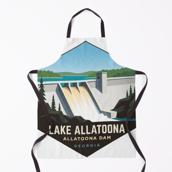 Item preview, Lake Allatoona Georgia Modern Geometric Dam Badge Sticker designed and sold by DetourDgn.