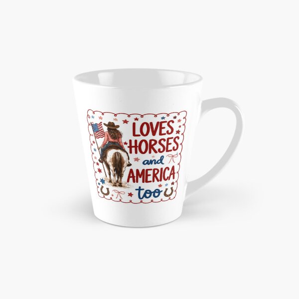 Item preview, Loves Horses And America Too Cowgirl Patriotic designed and sold by justinhmorton.