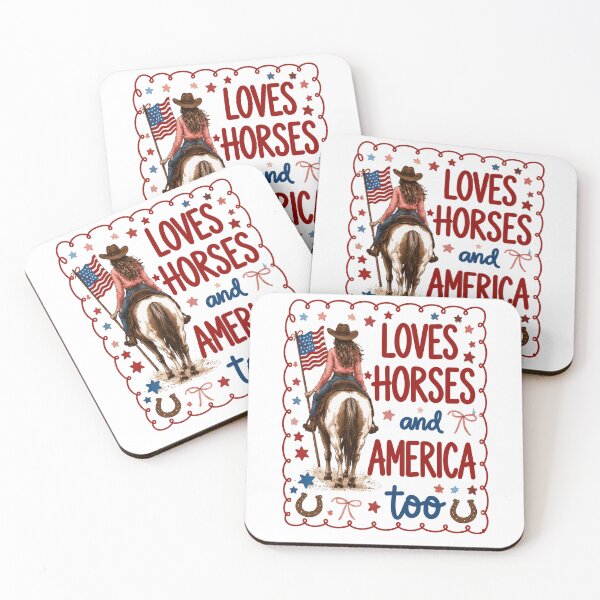 Item preview, Loves Horses And America Too Cowgirl Patriotic designed and sold by justinhmorton.