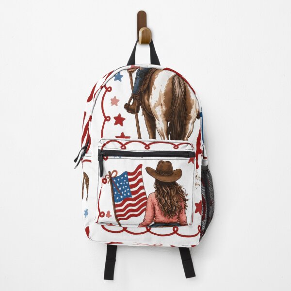 Item preview, Loves Horses And America Too Cowgirl Patriotic designed and sold by justinhmorton.