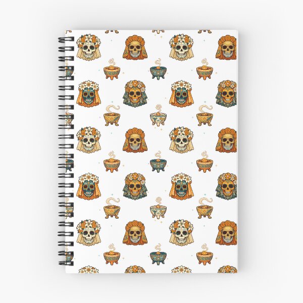 Item preview, Sugar Skull Bride Pattern "La Novia" Dia De Los Muertos Pixel Art designed and sold by PixelBrujeria.