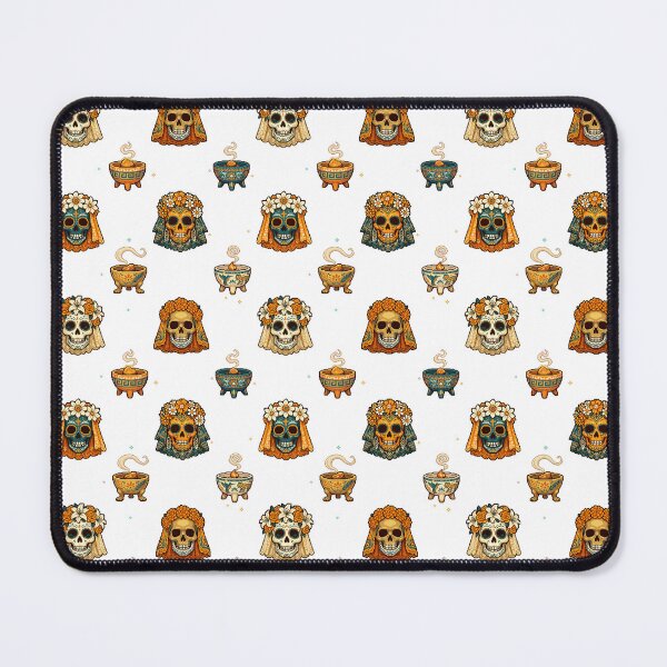 Item preview, Sugar Skull Bride Pattern "La Novia" Dia De Los Muertos Pixel Art designed and sold by PixelBrujeria.