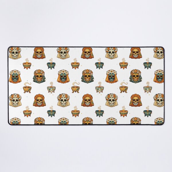 Item preview, Sugar Skull Bride Pattern "La Novia" Dia De Los Muertos Pixel Art designed and sold by PixelBrujeria.