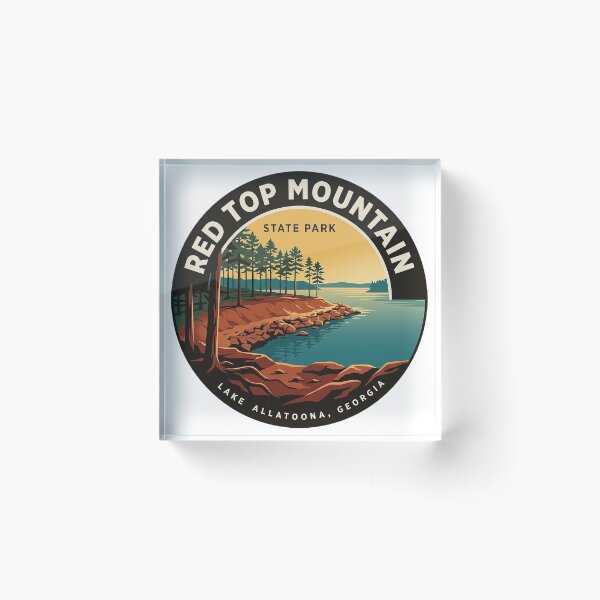 Item preview, Red Top Mountain State Park Circular Badge Sticker Lake Allatoona designed and sold by DetourDgn.