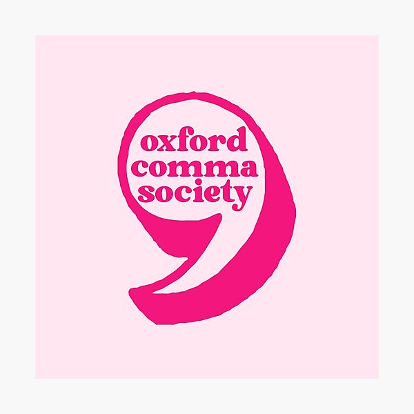 Item preview, Oxford Comma Society designed and sold by Neadoodles.