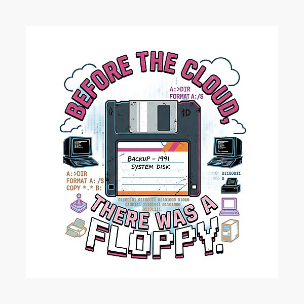 Item preview, Before The Cloud There Was A Floppy designed and sold by YK-NextByte.