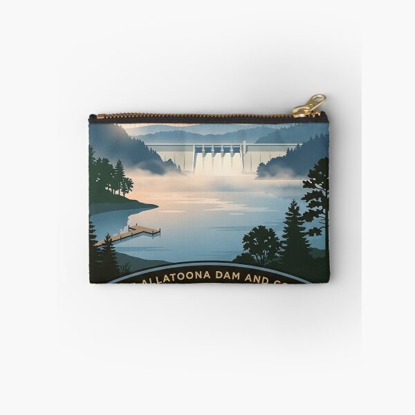 Item preview, Lake Allatoona Dam Morning Cove Vintage Badge Sticker Georgia designed and sold by DetourDgn.