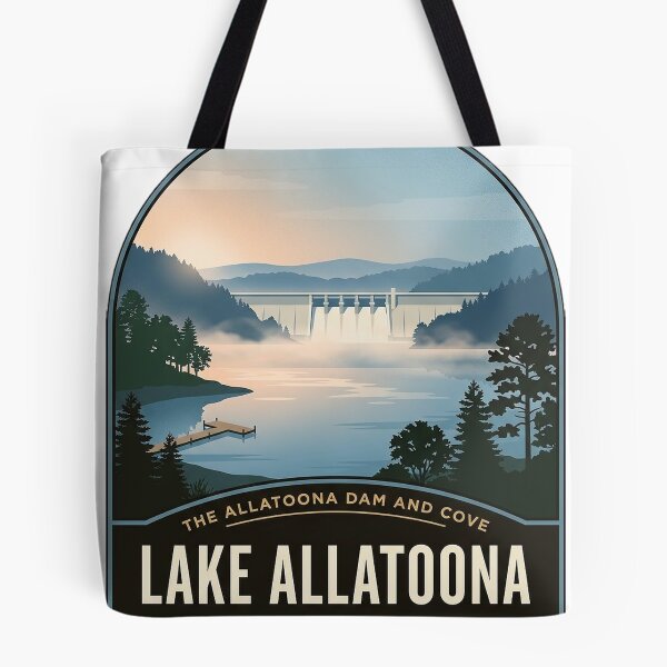 Item preview, Lake Allatoona Dam Morning Cove Vintage Badge Sticker Georgia designed and sold by DetourDgn.