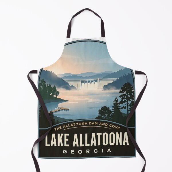 Item preview, Lake Allatoona Dam Morning Cove Vintage Badge Sticker Georgia designed and sold by DetourDgn.