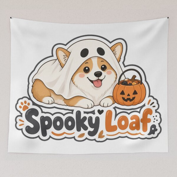 Item preview, Corgi Mom Halloween Spooky Loaf Ghost Dog designed and sold by Soft Merch.