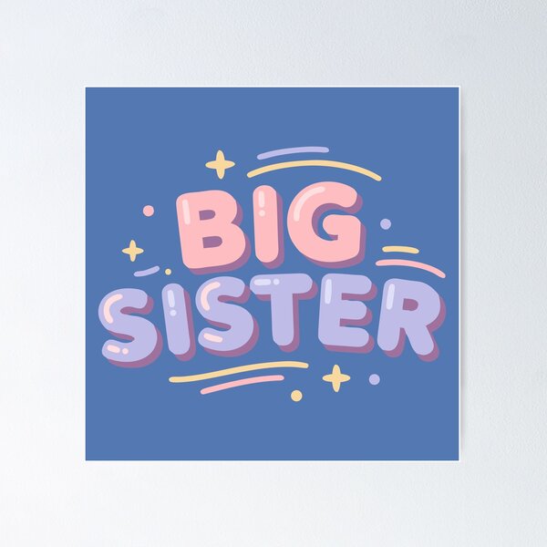 Item preview, Bold Big Sister Colorful Sibling Reveal Announcement designed and sold by Colorfulman.