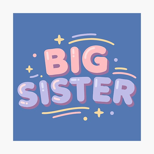 Item preview, Bold Big Sister Colorful Sibling Reveal Announcement designed and sold by Colorfulman.