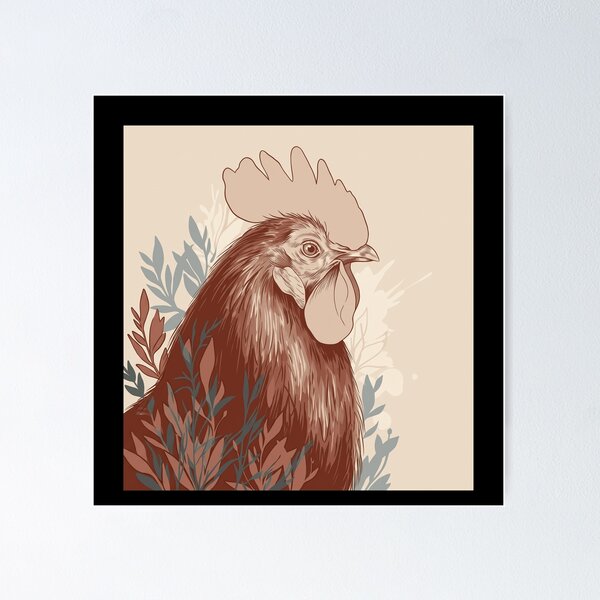 Item preview, Rooster Portrait designed and sold by pinkcee.
