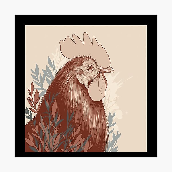 Item preview, Rooster Portrait designed and sold by pinkcee.