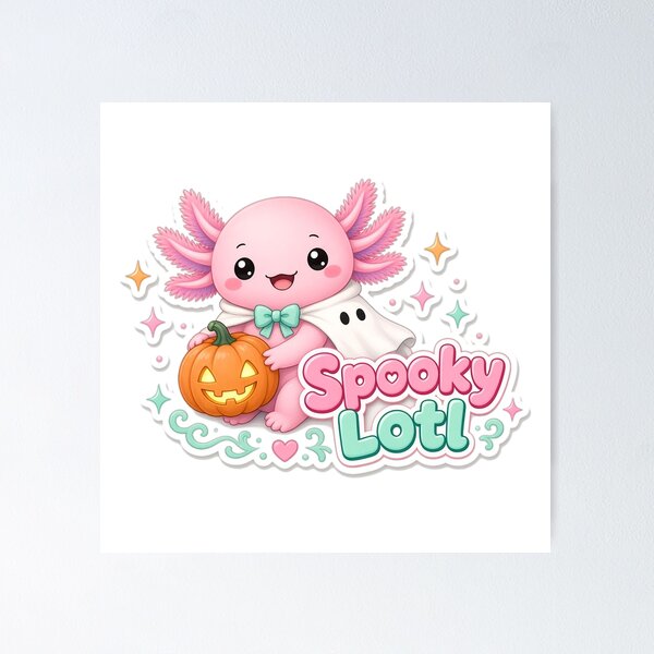 Item preview, Axolotl Mom Halloween Spooky Lotl Cute designed and sold by Soft Merch.