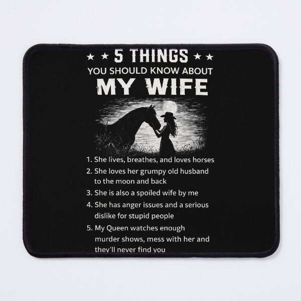 Item preview, 5 Things You Should Know About My Wife Horse Lover designed and sold by justinhmorton.
