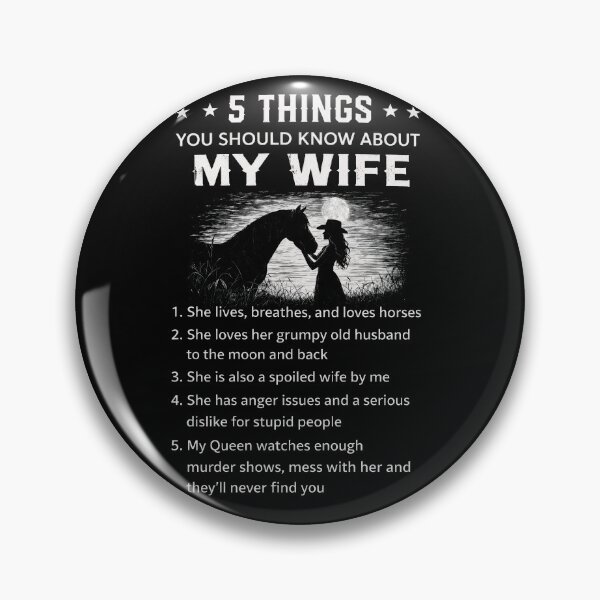 Item preview, 5 Things You Should Know About My Wife Horse Lover designed and sold by justinhmorton.